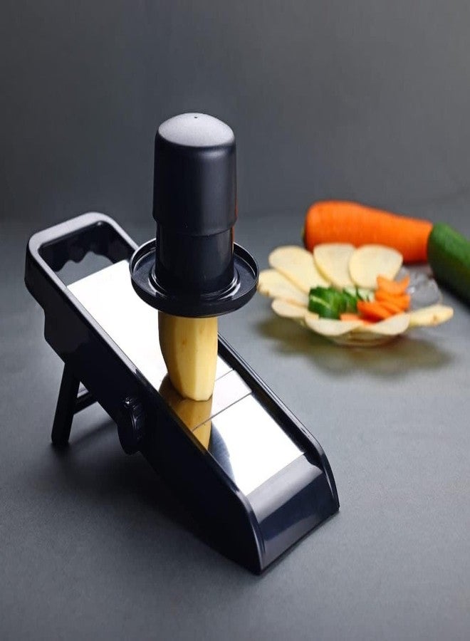 Ansawi Stainless Steel Professional Vegetable Grater Adjustable Mandoline Slicer Cutter with Holder Used for Multi Purpose use. - Image 5